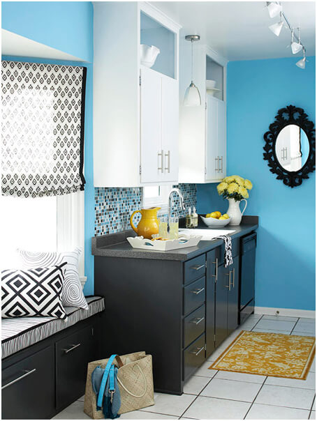 Blue-Color-Kitchen-Idea - Interior Designology