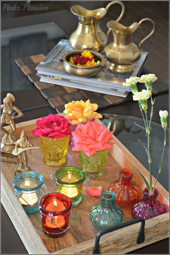 Diwali Flower and Candles Ideas