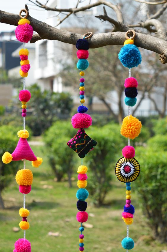 Colourful Wool Door Hanging