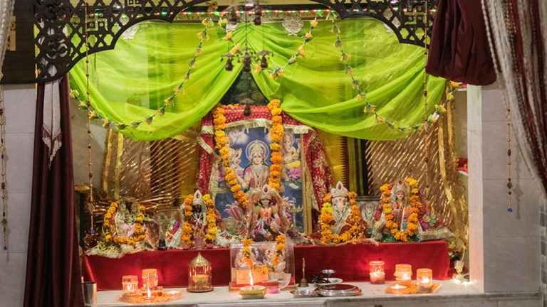 Diwali Mandir Decoration with DIY Simple Diya Decoration