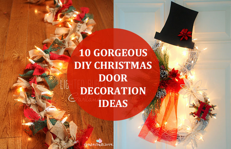 Inexpensive DIY Christmas Door Decoration Ideas