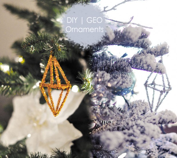 DIY Geo Christmas Ornaments