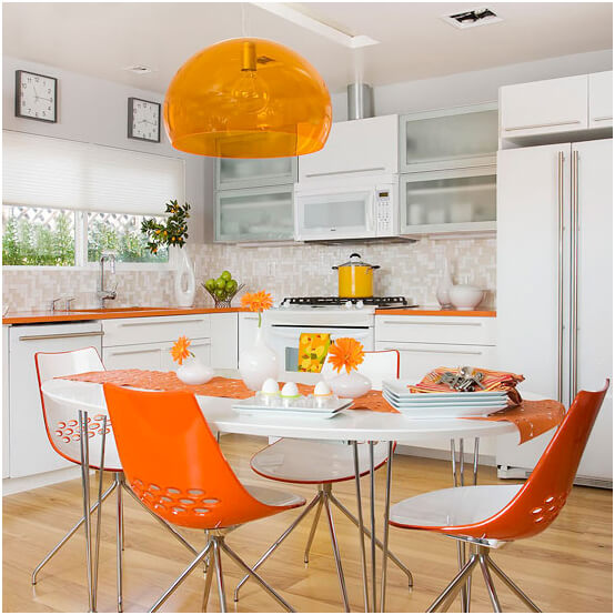 white-and-orange-color-kitchen