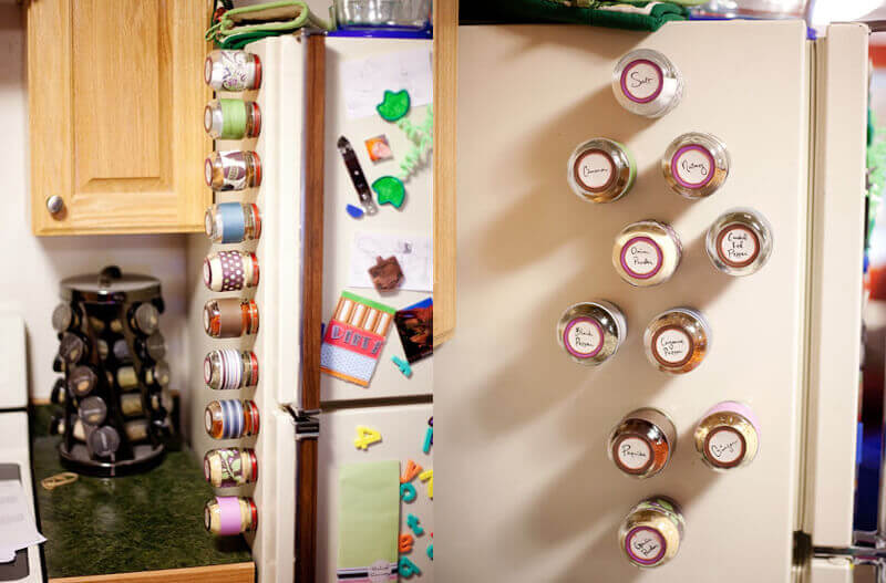 Turn Your Fridge Into A Spice Rack